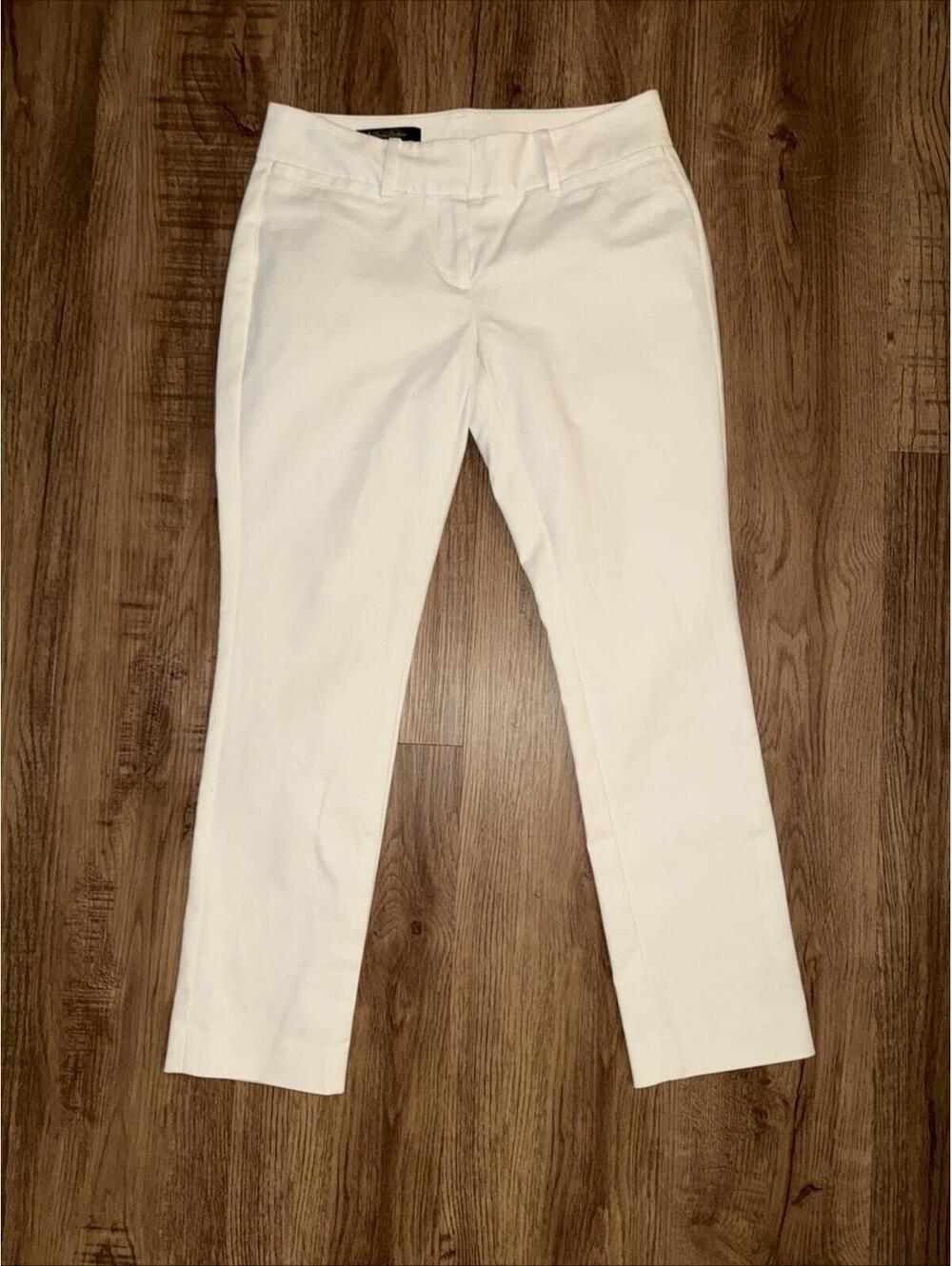 Brooks Brothers  Lucia Fit Stretch Ankle Pants - Perfect White Pants!